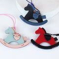 Genuine Leather Rocking Horse Charm DIY Kit Handmade Keychain Bag Pendant